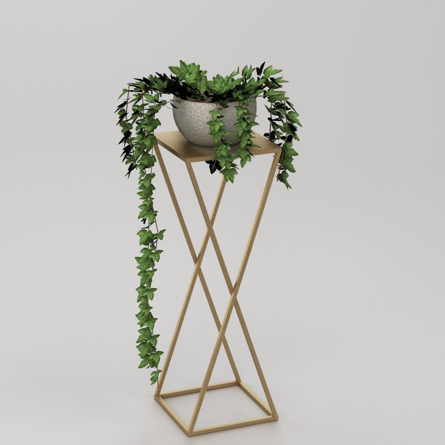 Suporte para flores 70x24 cm dourado