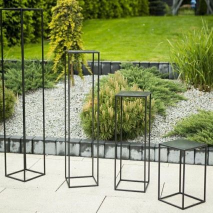 Suporte para flores 70x24 cm preto