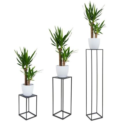 Suporte para flores 70x24 cm preto