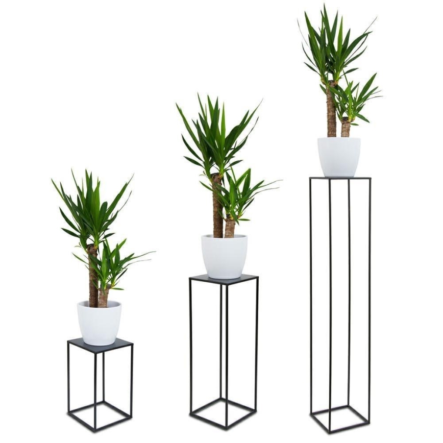 Suporte para flores 70x24 cm preto