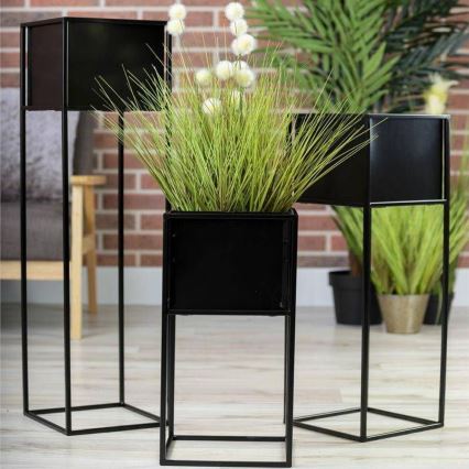 Suporte para flores 70x24 cm preto