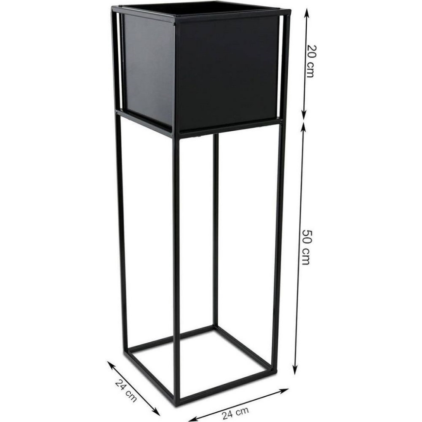 Suporte para flores 70x24 cm preto