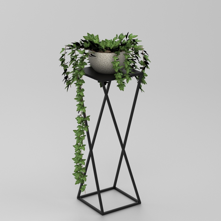 Suporte para flores 70x24 cm preto