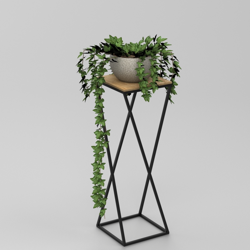 Suporte para flores 70x24 cm preto