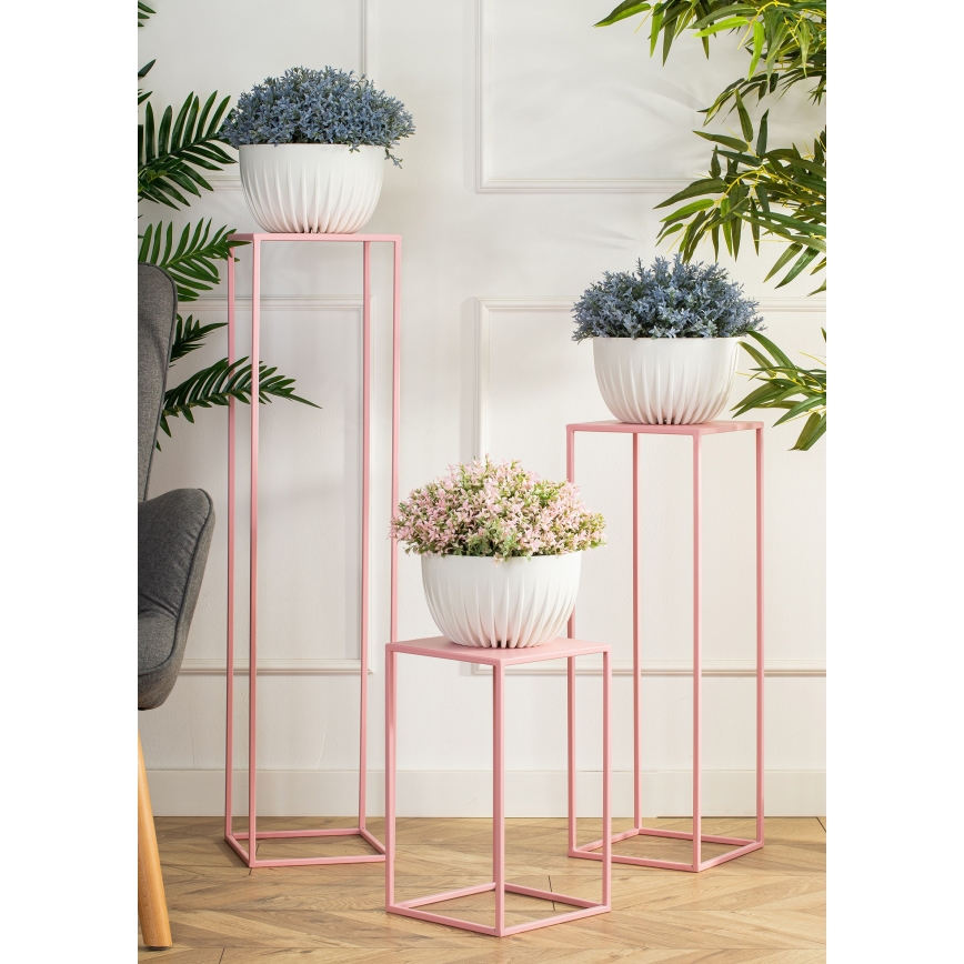Suporte para flores 70x24 cm rosa