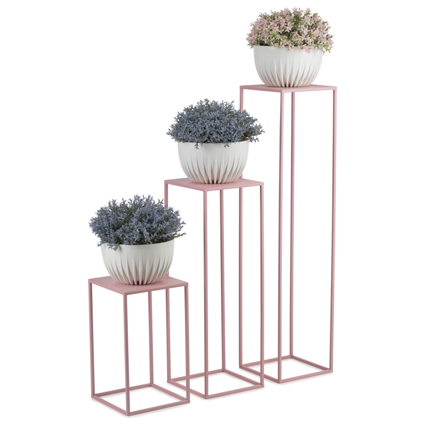 Suporte para flores 70x24 cm rosa