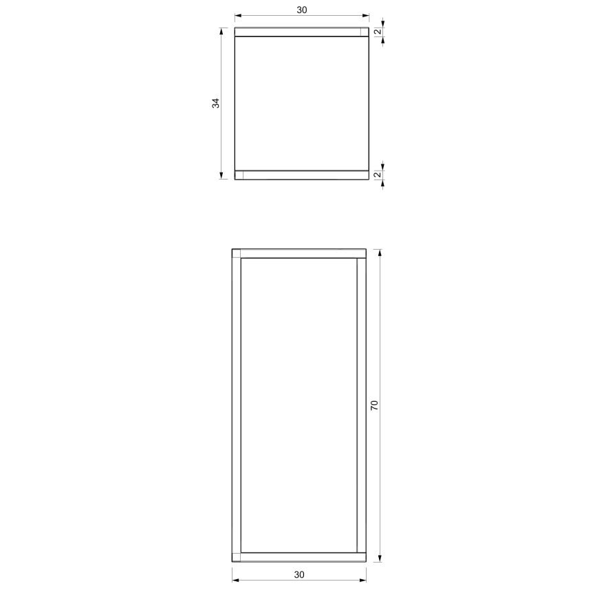 Suporte para flores 70x30x34 cm preto