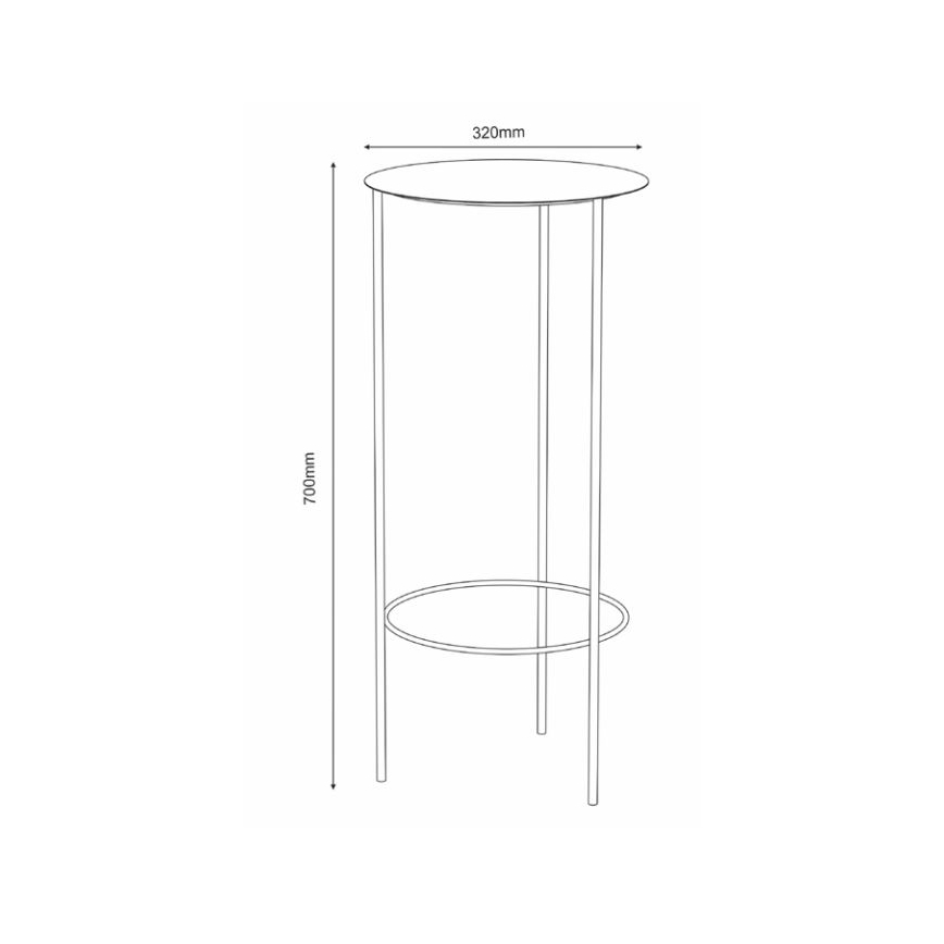 Suporte para plantas 70x32 cm branco