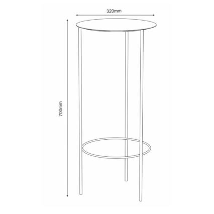 Suporte para flores 70x32 cm preto