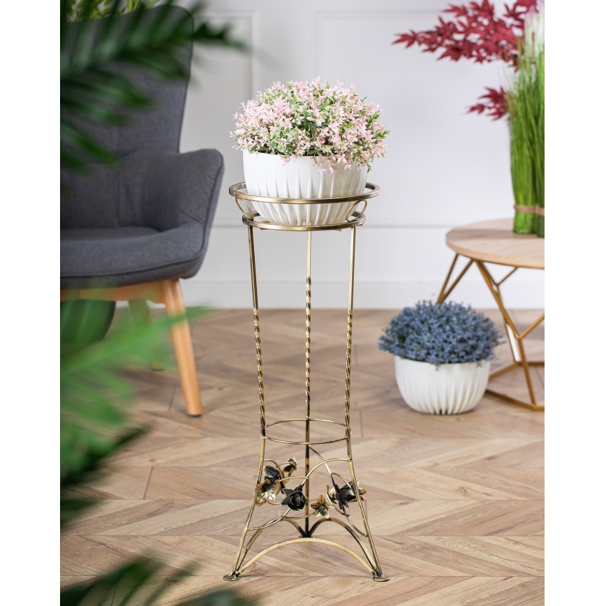 Suporte para flores 72x28 cm dourado