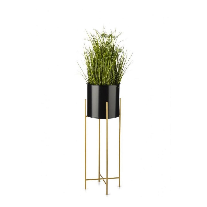 Suporte para flores 75x17 cm preto/dourado