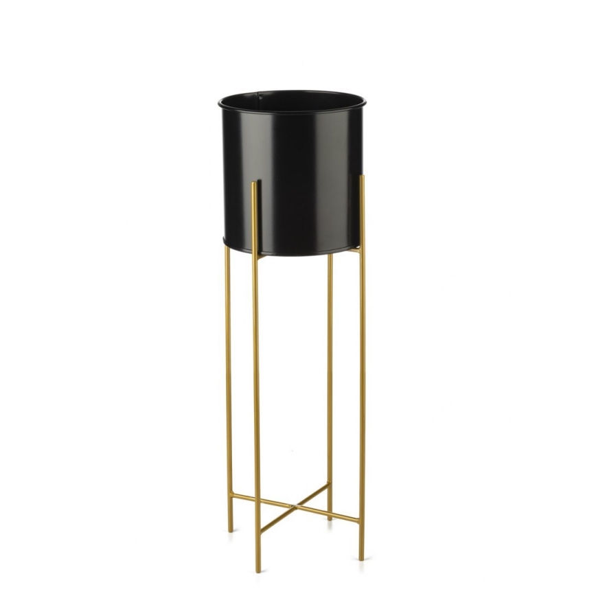 Suporte para flores 75x17 cm preto/dourado