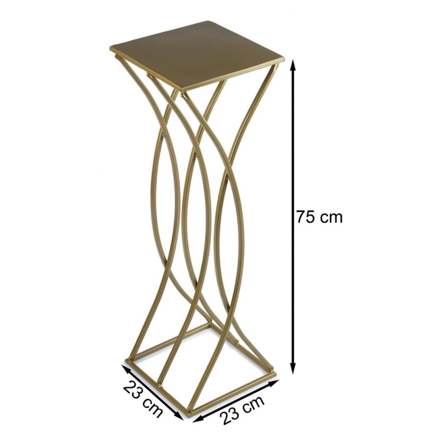 Suporte para flores 75x23 cm dourado
