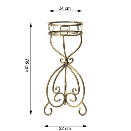 Suporte para flores 76x32 cm dourado