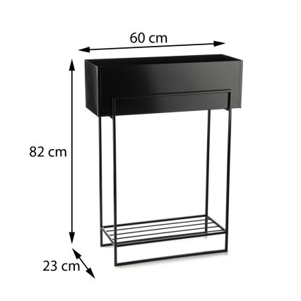 Suporte para flores 82x60 cm preto