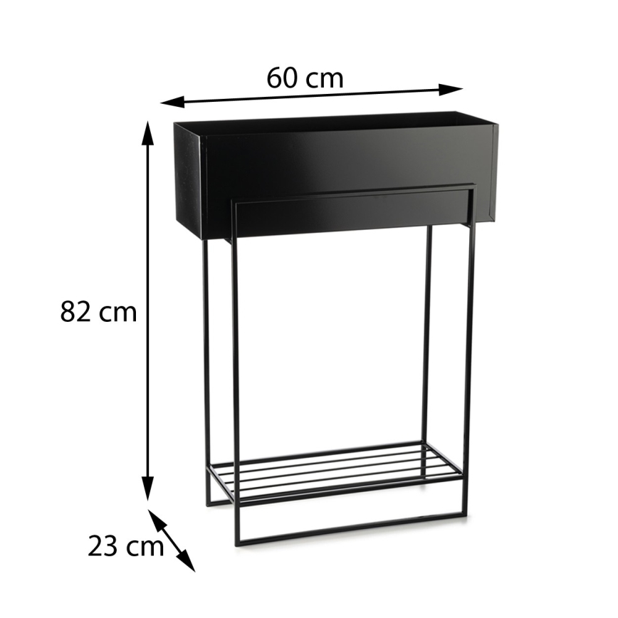 Suporte para flores 82x60 cm preto