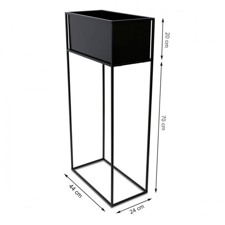 Suporte para flores 90x44 cm preto