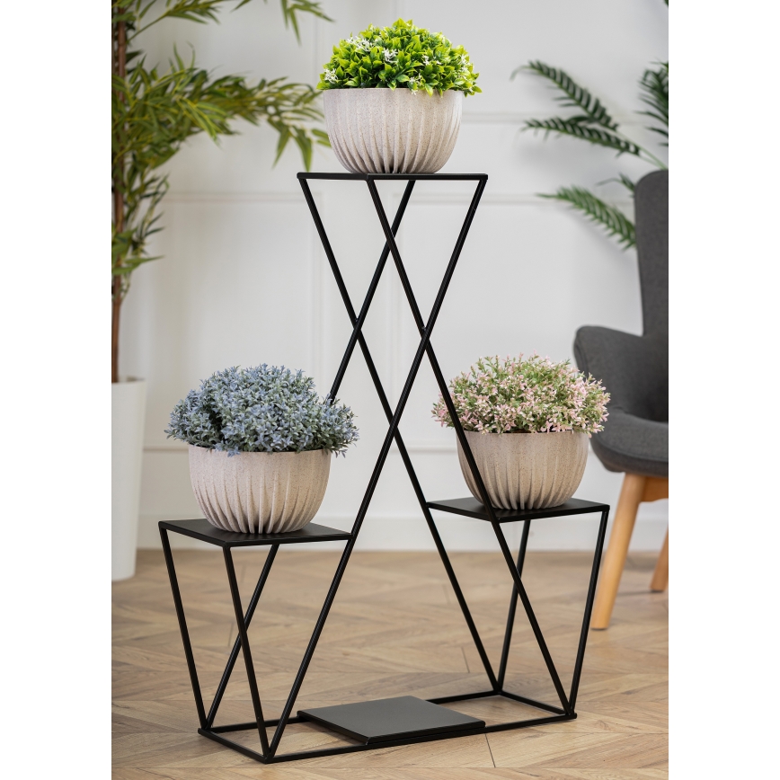 Suporte para flores 95x78 cm preto