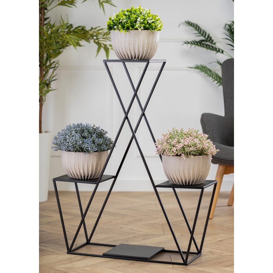 Suporte para flores 95x78 cm preto