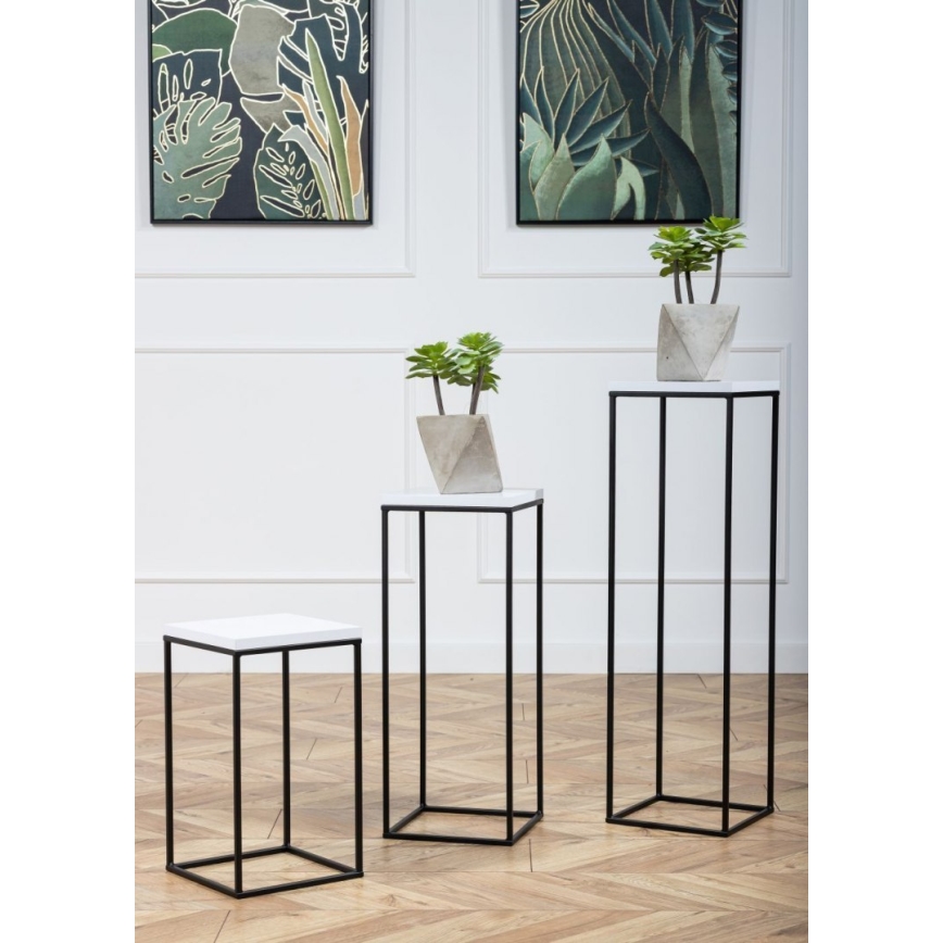Suporte para flores BASICLOFT 40x24 branco/preto
