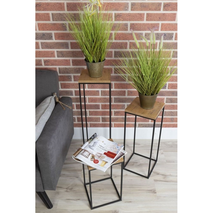 Suporte para flores BASICLOFT 40x24 preto/castanho