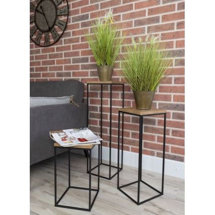 Suporte para flores BASICLOFT 60x24 preto/castanho