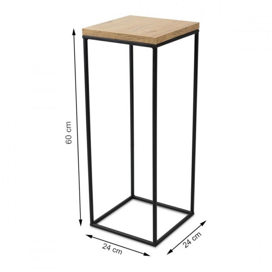 Suporte para flores BASICLOFT 60x24 preto/castanho