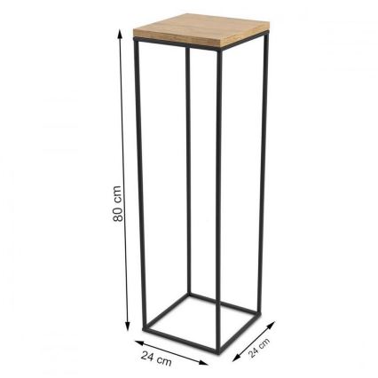Suporte para flores BASICLOFT 80x24 preto/castanho