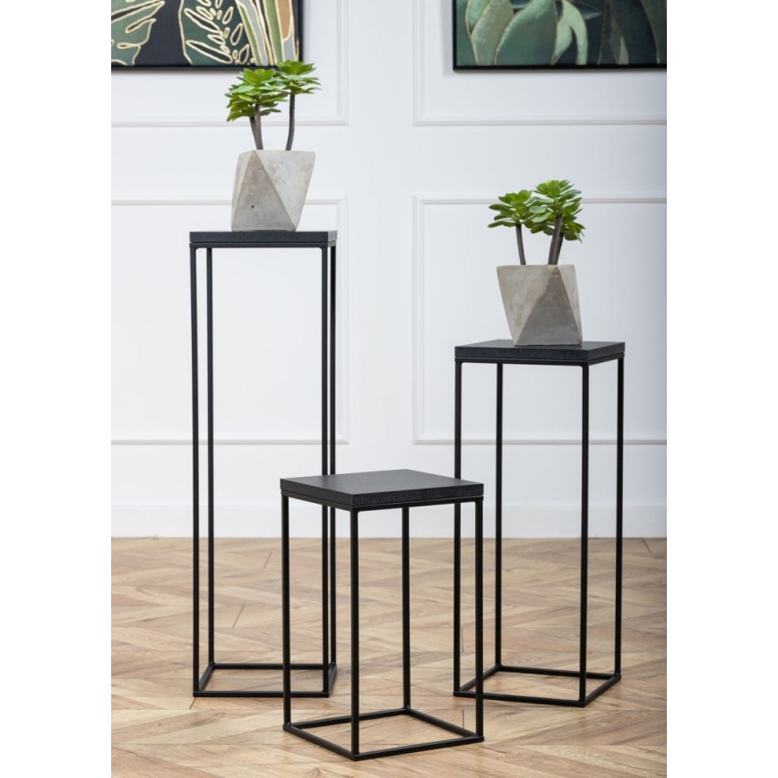 Suporte para flores BASICLOFT 80x24 preto