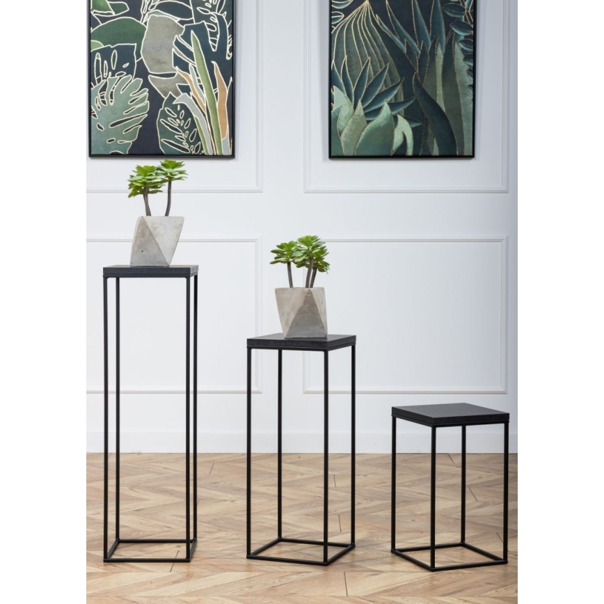 Suporte para flores BASICLOFT 80x24 preto