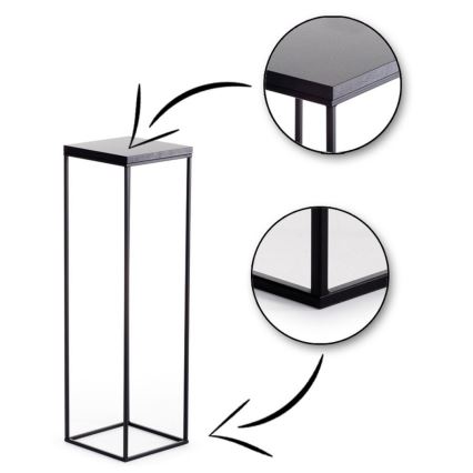 Suporte para flores BASICLOFT 80x24 preto