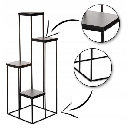 Suporte para flores KASKADA 110x40 preto