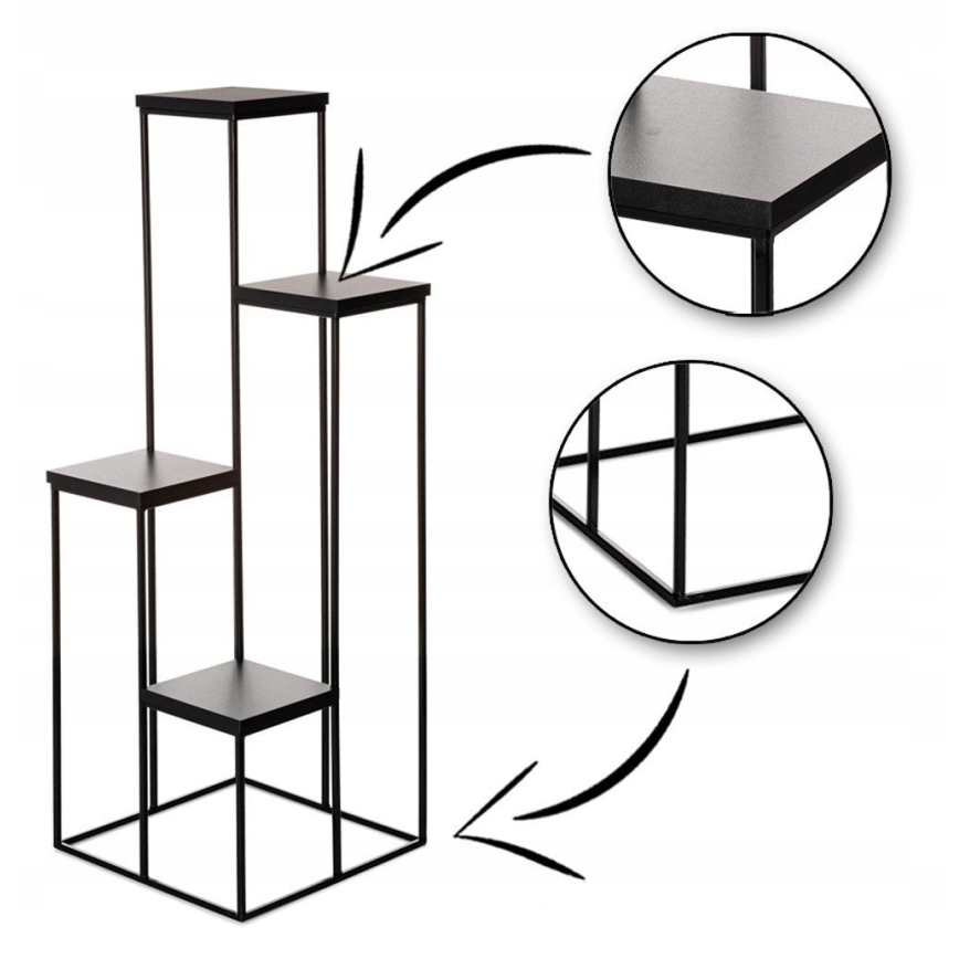 Suporte para flores KASKADA 110x40 preto