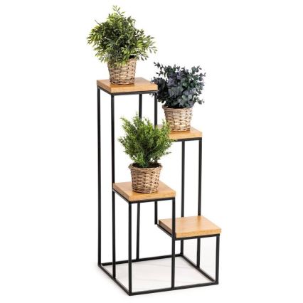 Suporte para flores KASKADA 70x34 preto/castanho