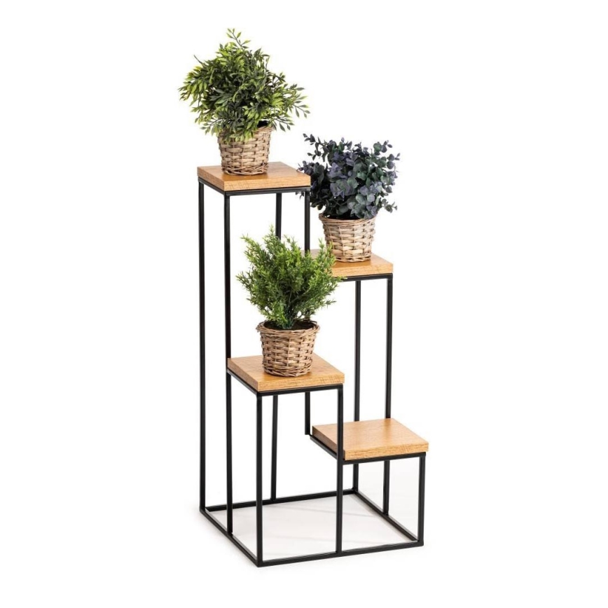 Suporte para flores KASKADA 70x34 preto/castanho
