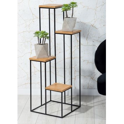 Suporte para flores KASKADA 70x34 preto/castanho