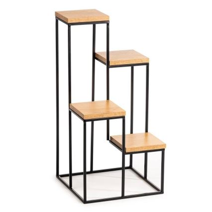 Suporte para flores KASKADA 70x34 preto/castanho