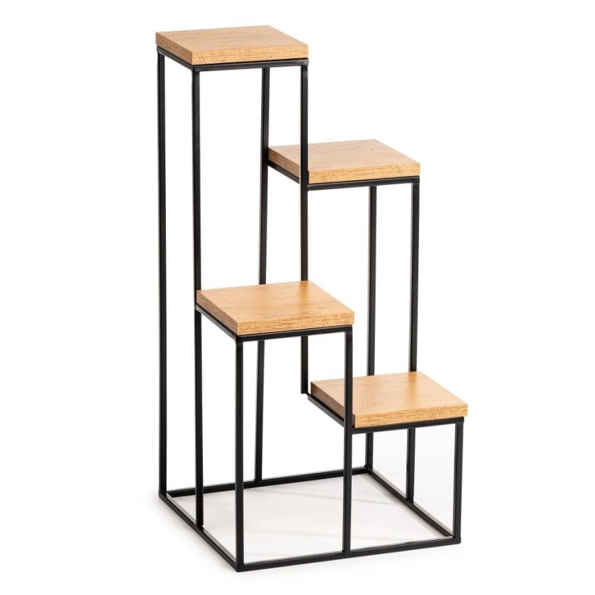 Suporte para flores KASKADA 70x34 preto/castanho