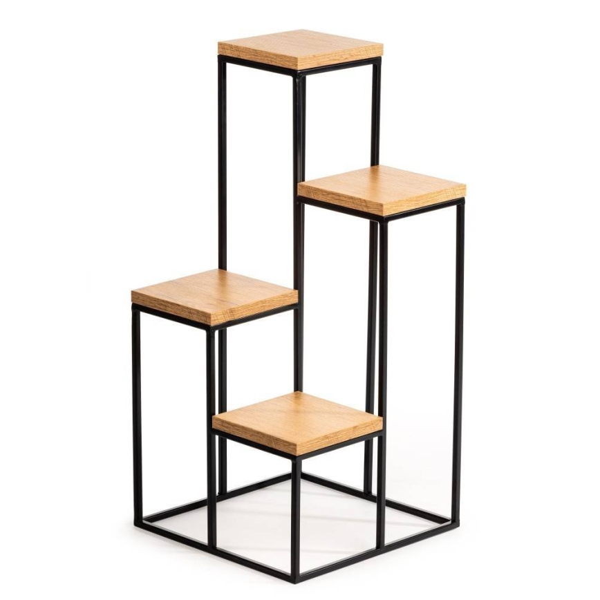 Suporte para flores KASKADA 70x34 preto/castanho