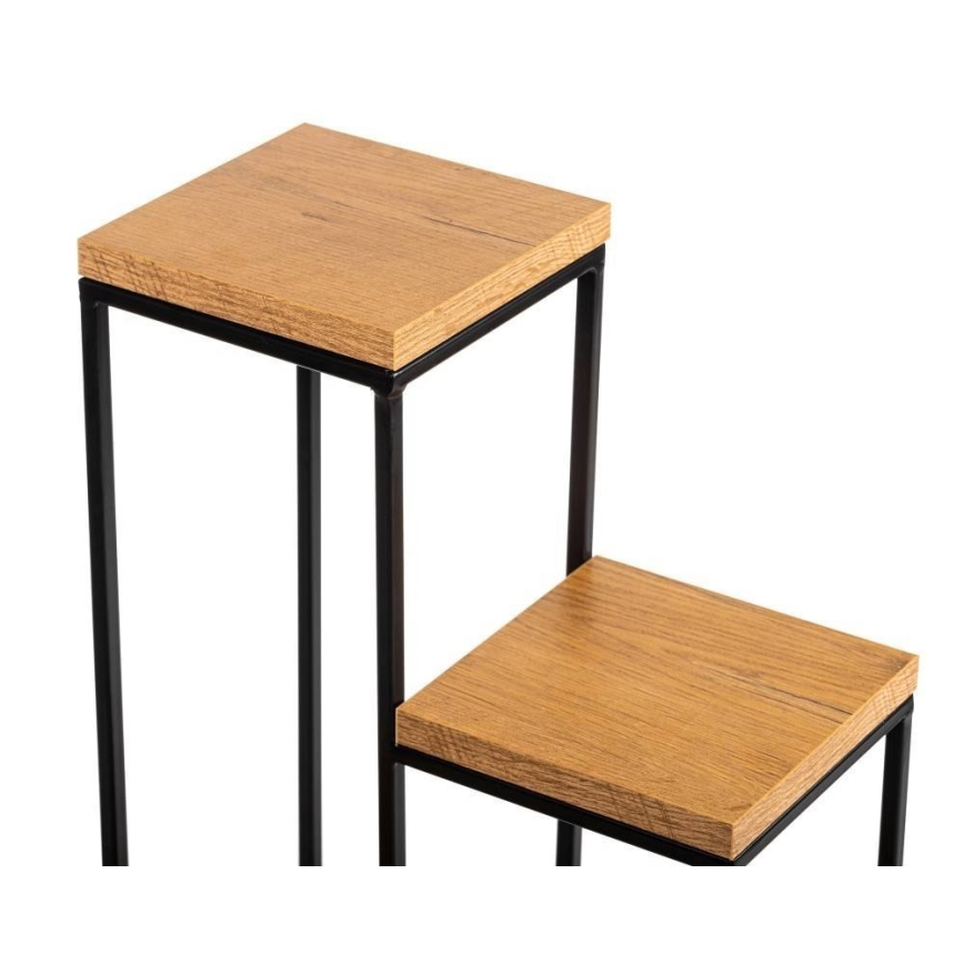 Suporte para flores KASKADA 70x34 preto/castanho