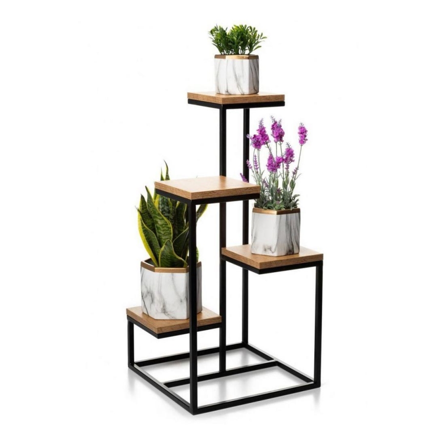 Suporte para flores KASKADA 79x40 preto/castanho