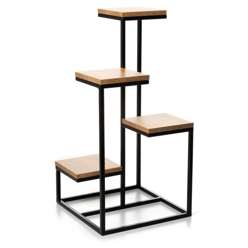 Suporte para flores KASKADA 79x40 preto/castanho
