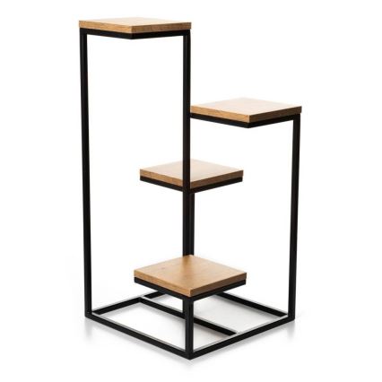 Suporte para flores KASKADA 79x40 preto/castanho