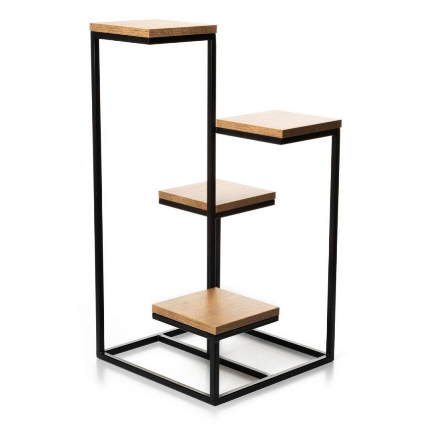Suporte para flores KASKADA 79x40 preto/castanho