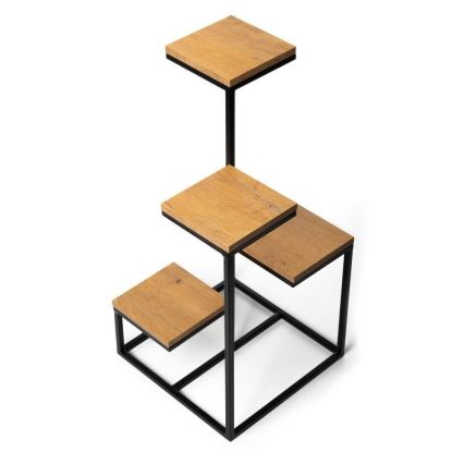Suporte para flores KASKADA 79x40 preto/castanho