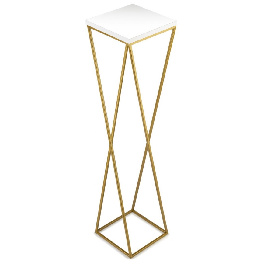Suporte para flores LOFT 100x24 cm dourado/branco