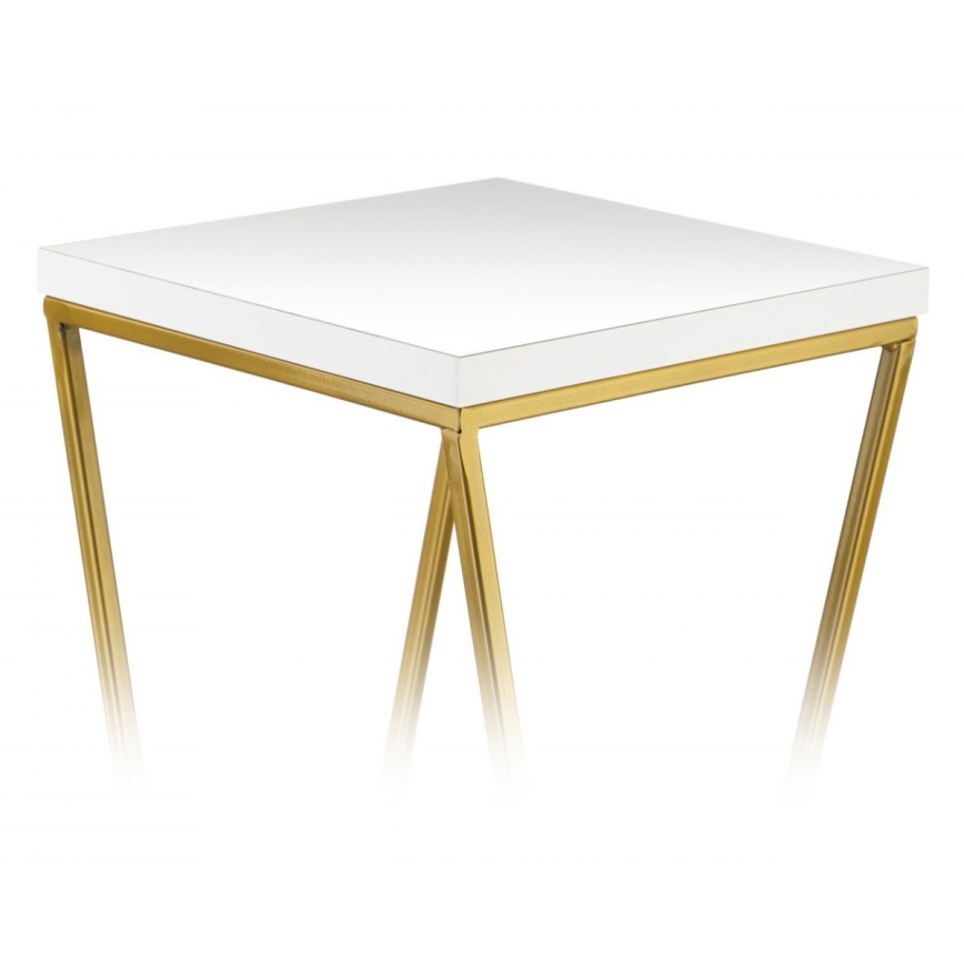 Suporte para flores LOFT 100x24 cm dourado/branco