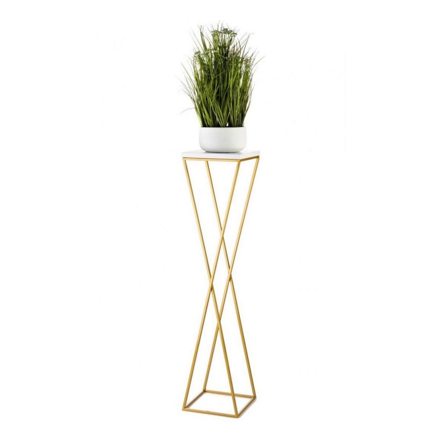 Suporte para flores LOFT 100x24 cm dourado/branco