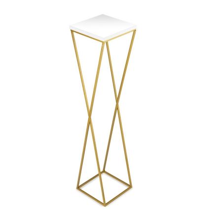 Suporte para flores LOFT 100x24 cm dourado/branco