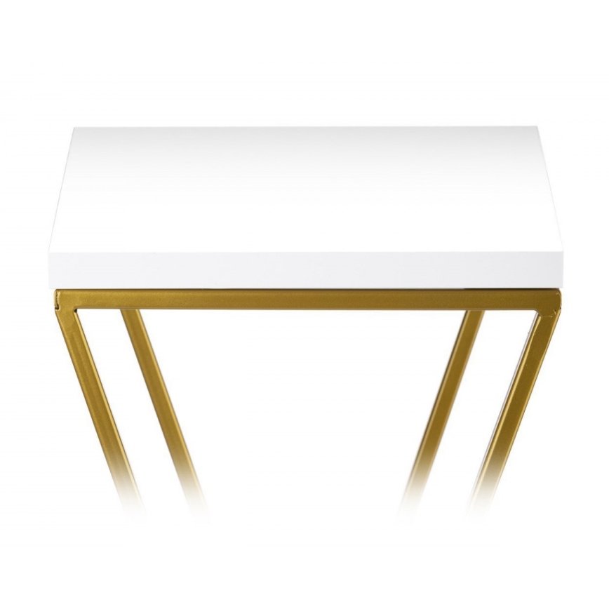 Suporte para flores LOFT 100x24 cm dourado/branco